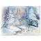 Designart - Winter Landscape With Snowy River I - Traditional Canvas Wall Art Print